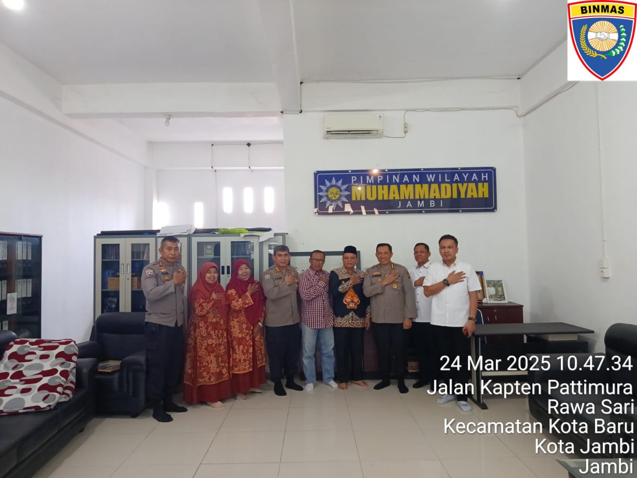 Kunjungan Jajaran pejabat utama Polda Jambi ke DPW Muhamadyah